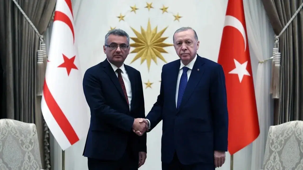 KKTC Cumhurbaşkanı Erhürman Ankara'da: Cumhurbaşkanı Erdoğan'dan İki Devletli Çözüm Vurgusu