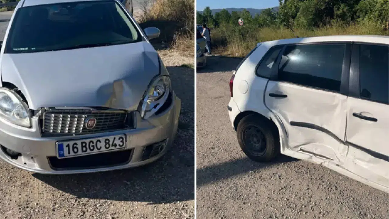 Bursa'da İki Otomobil Çarpıştı: 3 Kişi Yaralandı