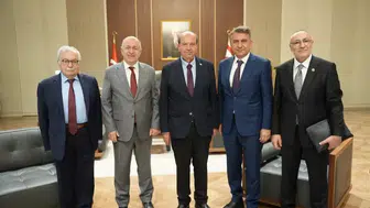 ASAV Başkanı Murat Doğanay ve Ümit Özdağ'dan Cumhurbaşkanı Ersin Tatar'a Stratejik Destek Ziyareti