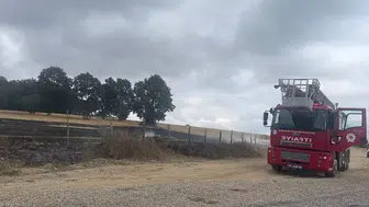 Samsun'da Anız Yangını Ormanlık Alana Ulaşmadan Kontrol Altına Alındı