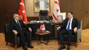 Hüseyin Yayman, KKTC Meclis Başkanı Ziya Öztürkler'i Ziyaret Etti