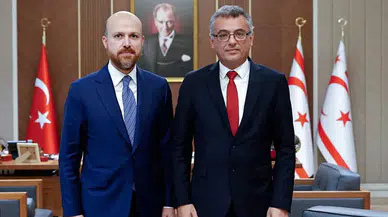 KKTC Cumhurbaşkanı Tufan Erhürman, Bilal Erdoğan'ı Kabul Etti