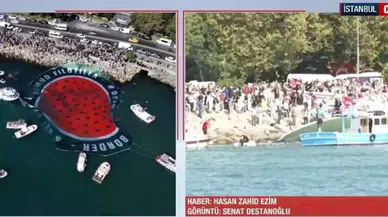 İstanbul Boğazı’nda Gazze’ye Destek Eylemi Düzenlendi