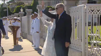 Cumhurbaşkanı Erdoğan, TEKNOFEST Mavi Vatan Etkinliğinde Gemileri Selamladı