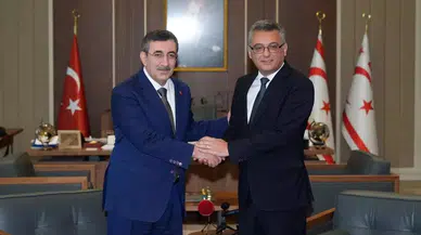 Cumhurbaşkanı Yardımcısı Yılmaz, KKTC Cumhurbaşkanı Erhürman ile Görüştü