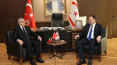 Hüseyin Yayman, KKTC Meclis Başkanı Ziya Öztürkler'i Ziyaret Etti