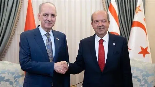 Cumhurbaşkanı Yardımcısı Yılmaz, KKTC Cumhurbaşkanı Tatar ile Görüştü