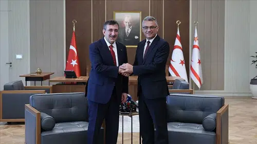 Cumhurbaşkanı Yardımcısı Yılmaz, KKTC Cumhurbaşkanı Erhürman ile Görüştü